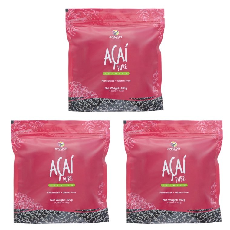 AMAZONPOLPAS超濃厚アサイープレーン[100g×4]3袋