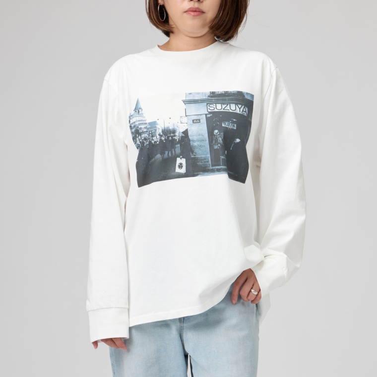 BELLE BOUDOIRハードウォッシュサンジェルマン柄長袖Tシャツ