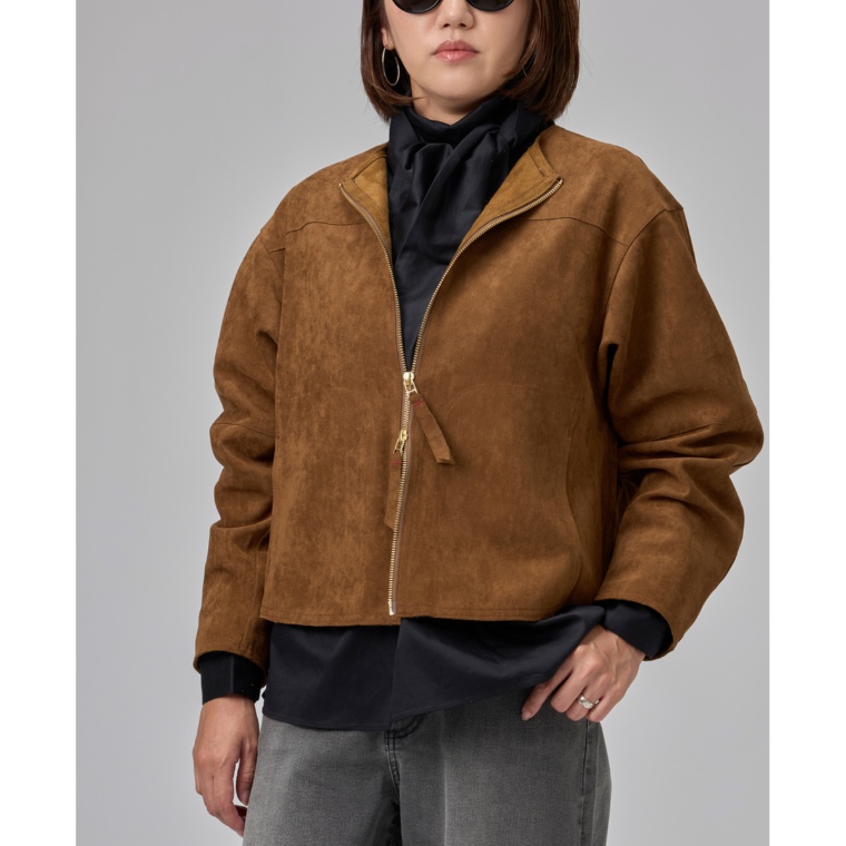 BELLE BOUDOIR 袖コンシャススウェード調ジャケット