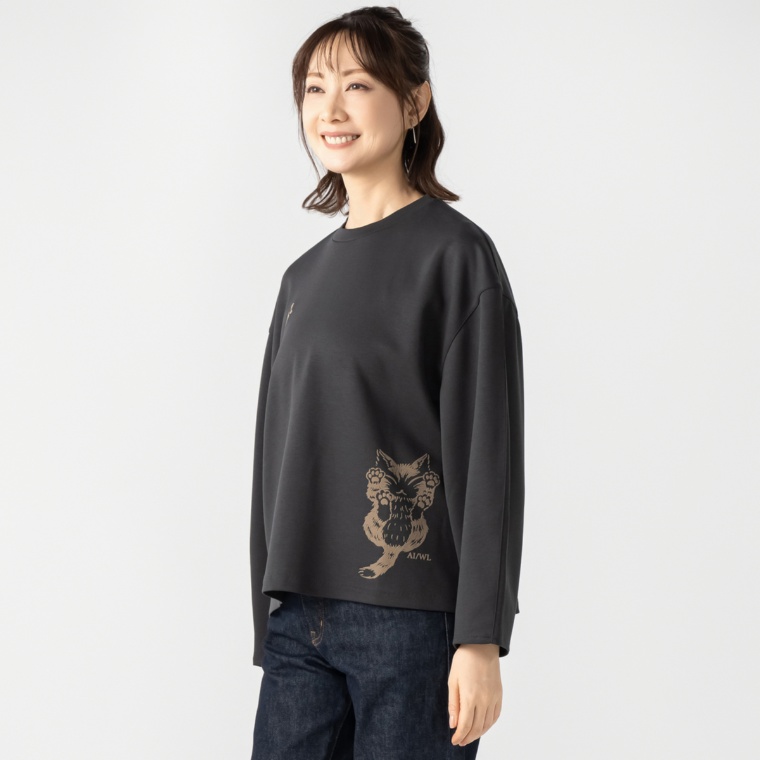 わちふぃーるど にゃんキュー プリントプルオーバー