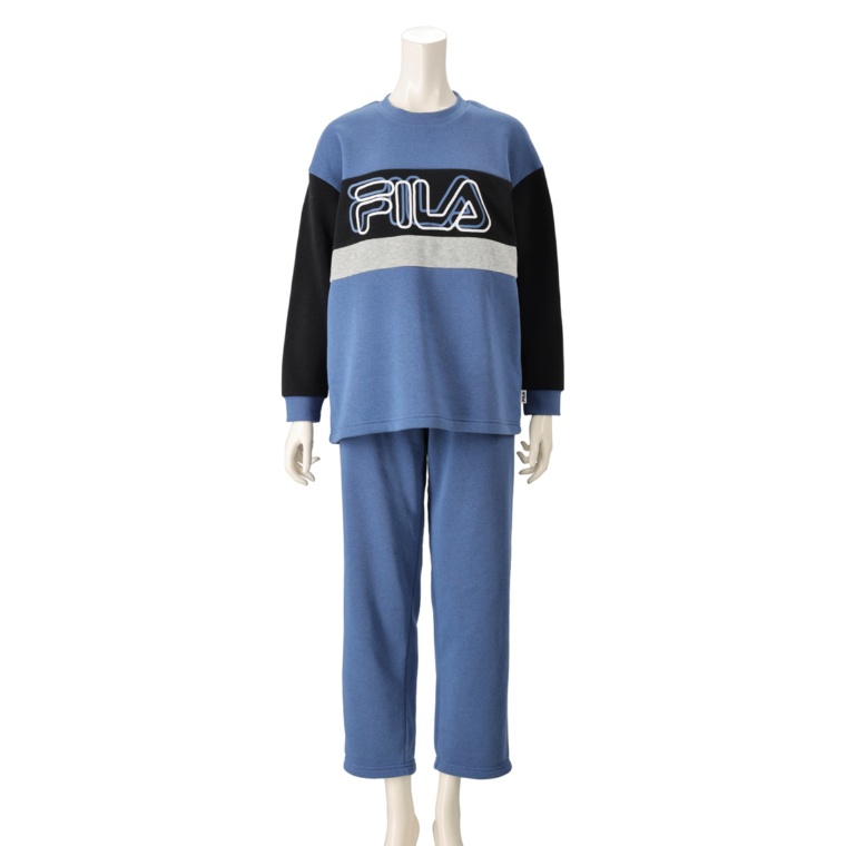 FILA ロゴ入り配色切替ルームウエアセット