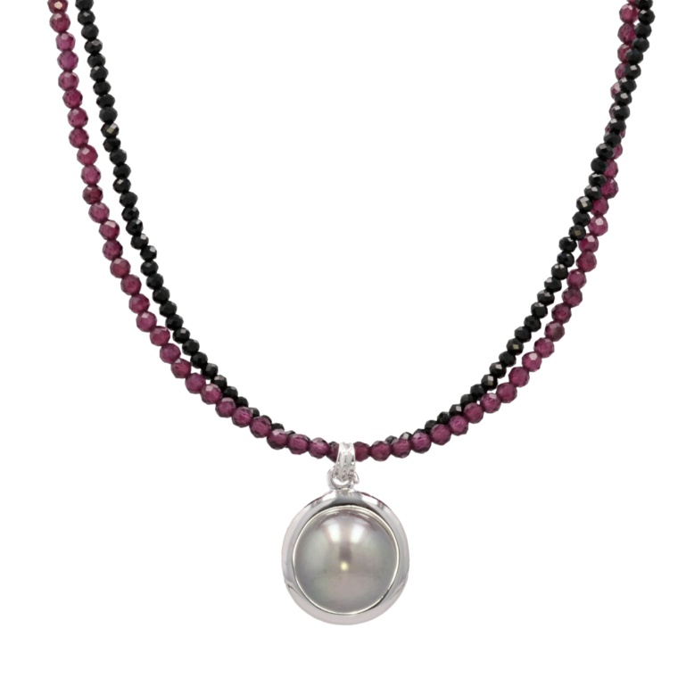 SilverSkin 黒蝶真珠ペンダント