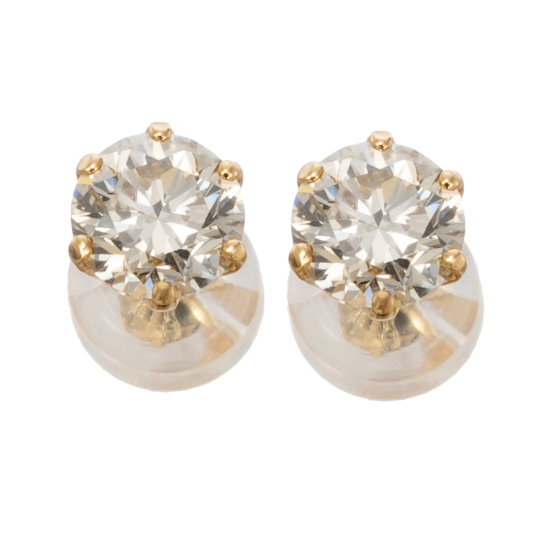 越田雅哉 18KYG ダイヤモンドピアス 計0.8ctUP