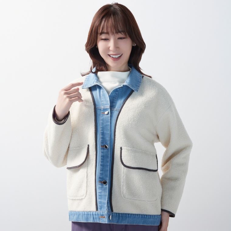 Remite デニムボアジャケットコート