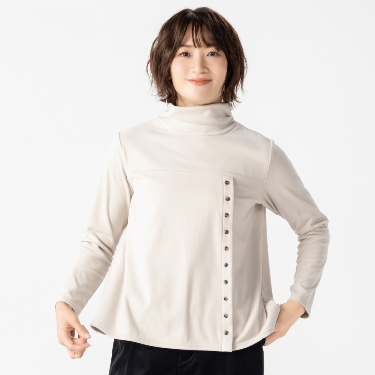 ModdedAnce 釦ポイントタックフレアプルオーバー