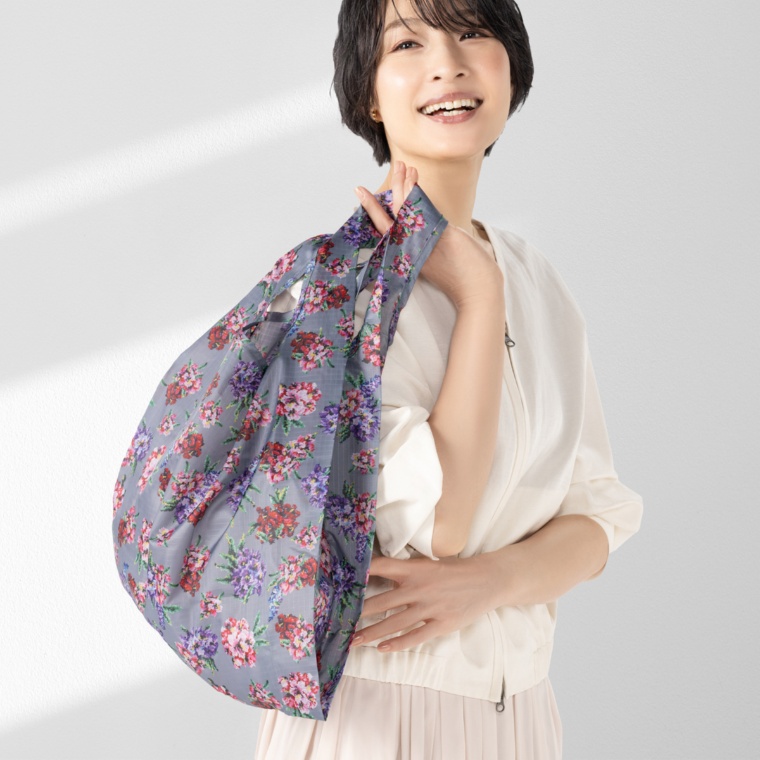 レイクアルスターフラワープリントNEWショッピングエコバッグ