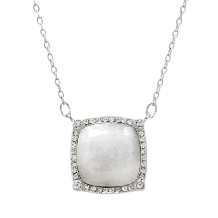 eclat ナチュラルストーン スクエア ステンレスペンダント