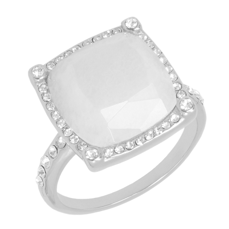 eclat de terre ナチュラルストーン スクエア ステンレスリング