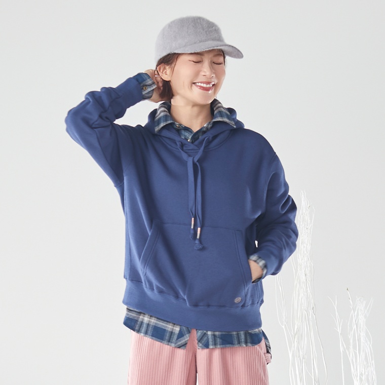 GRC マシュマロ裏起毛ワンポイント刺繍パーカー