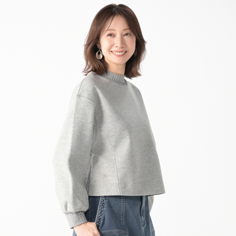 MINHA KILAKILA メランジ調起毛ニットプルオーバー