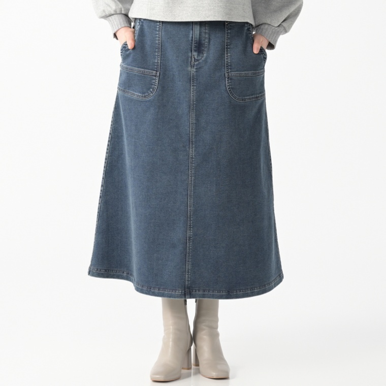 MINHA KILAKILA 裏起毛デニムAラインスカート