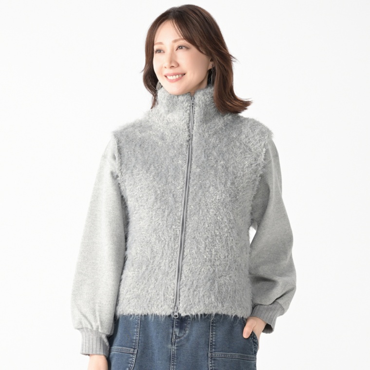 MINHA KILAKILA ジップ使いニットベスト