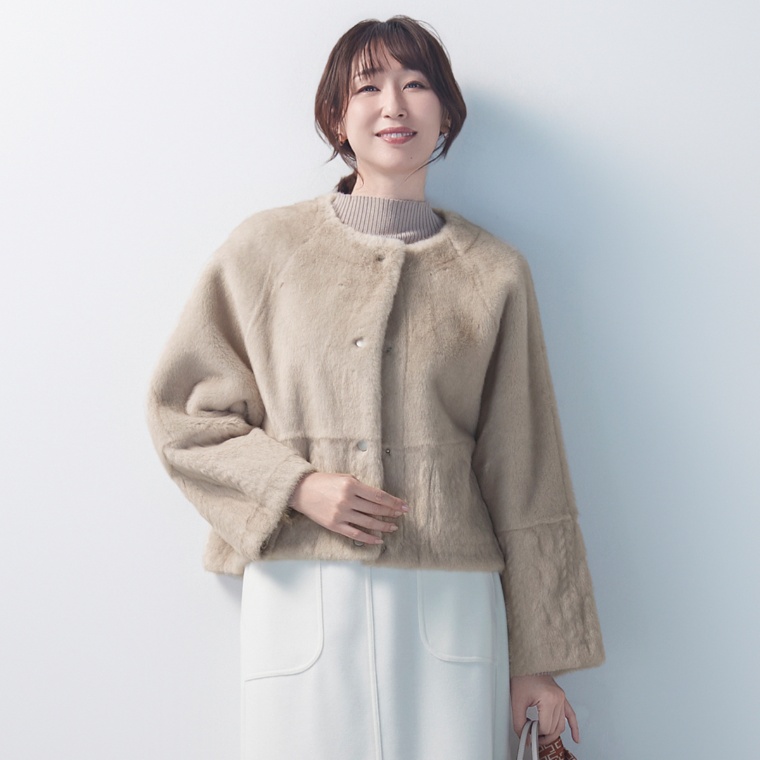 MINHA KILAKILA フェイクファーリバーシブルジャケット