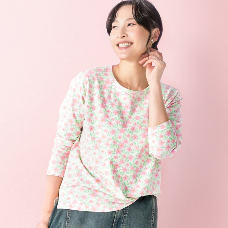 PERSONS ハンドタッチプリントTシャツ