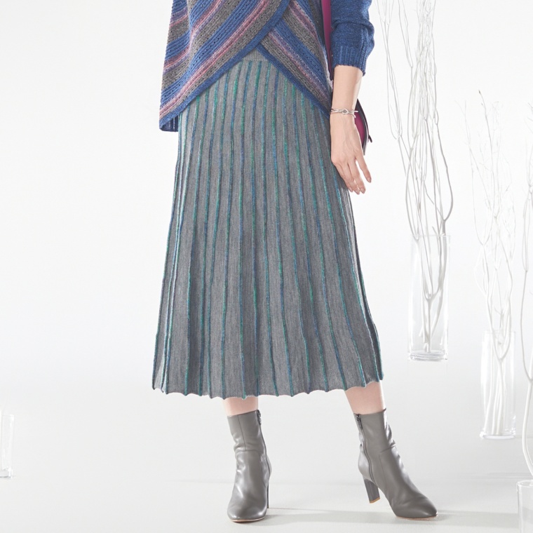 ドネモア かすりフレアースカート