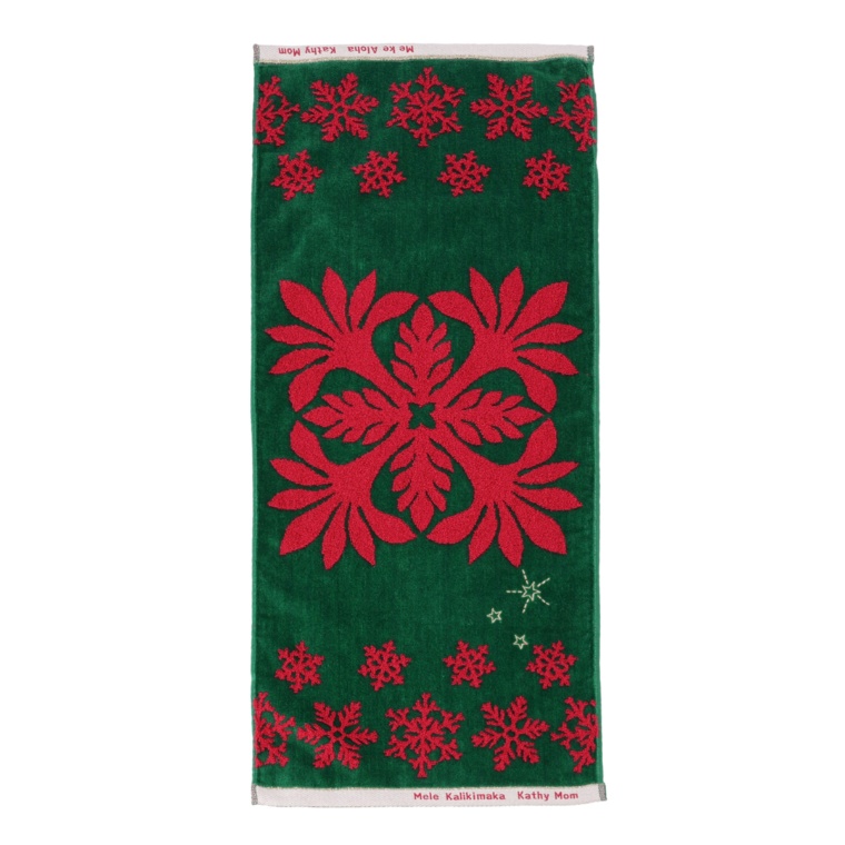キャシーマム クリスマスフェイスタオル 約34×80cm
