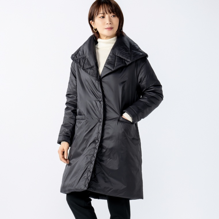 BOUTIQUE JUNKO ワイドカラー吸湿発熱中綿コート