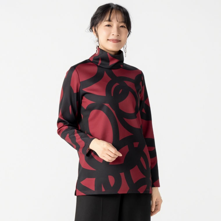 BOUTIQUE JUNKO カーブラインプリントプルオーバー