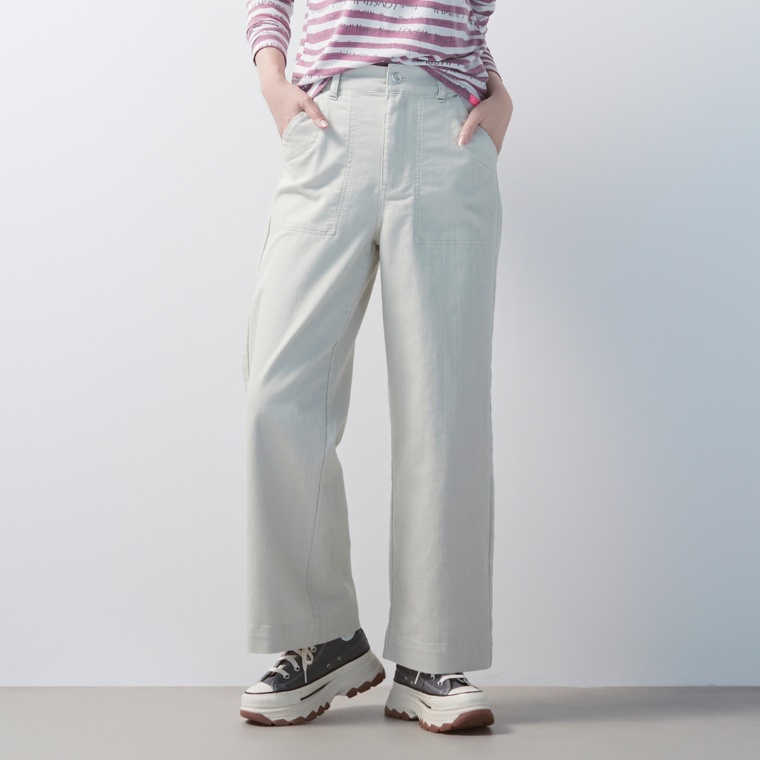 KiKKi ベイカーポケットデニムワイドパンツ