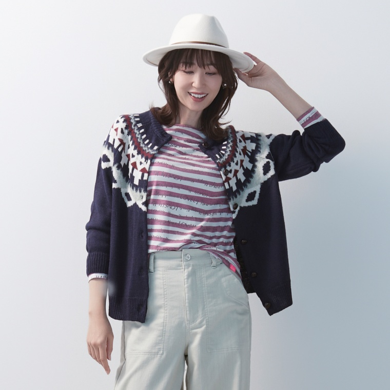 KiKKi フェアアイルカーディガン