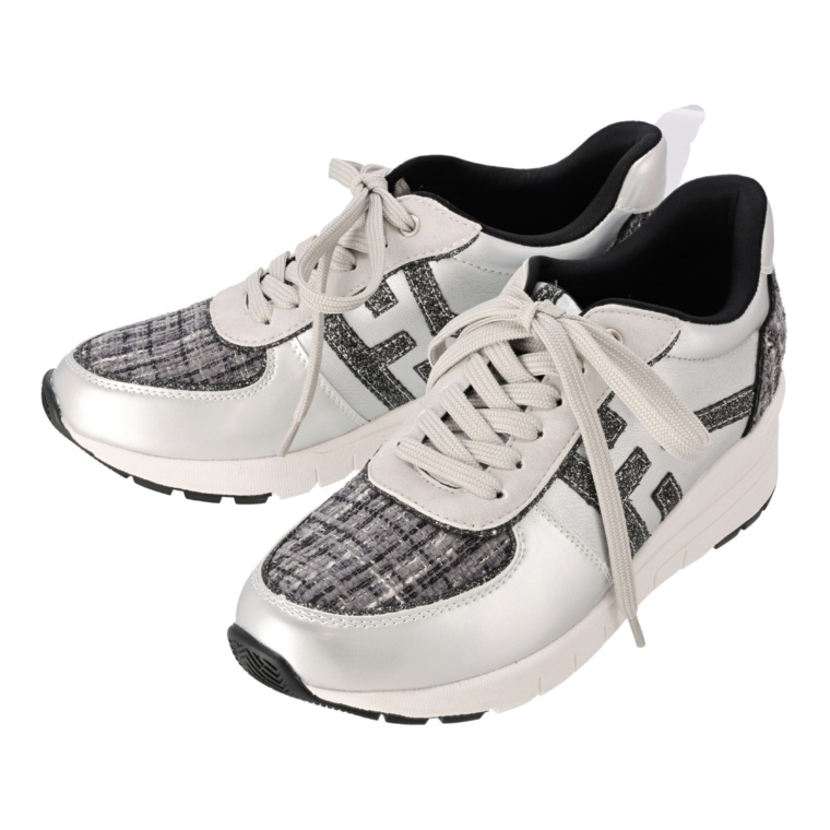 HIROKO KOSHINO FEMME ツィードウエッジスニーカー