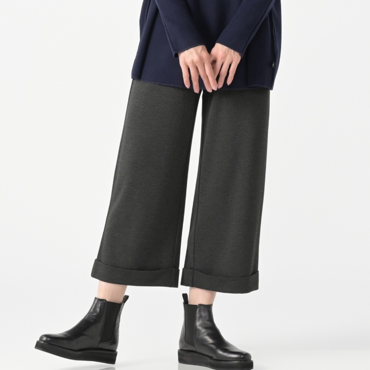 KawaiOkada タックワイドターンバックパンツ