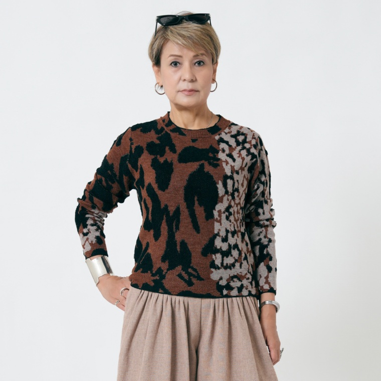 MASAGO ジャガードニットプルオーバー