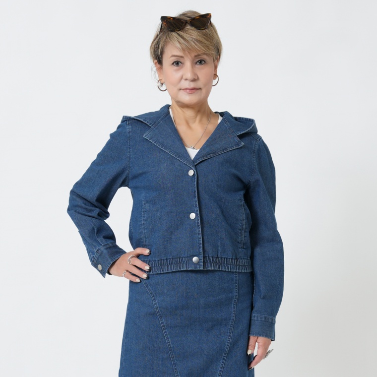 MASAGO ストレッチデニムフーディージャケット