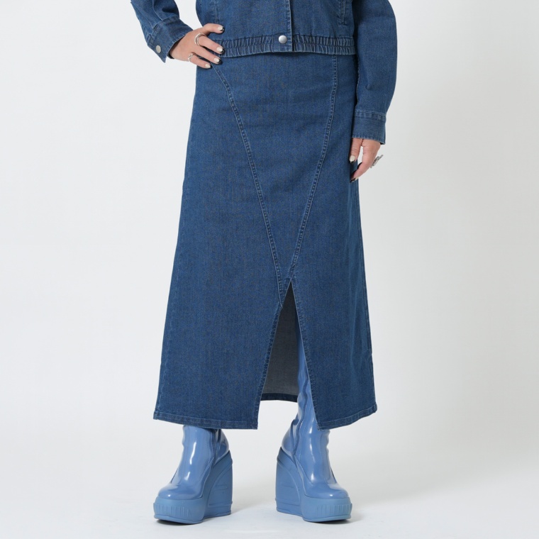 MASAGO ストレッチデニムロングスカート