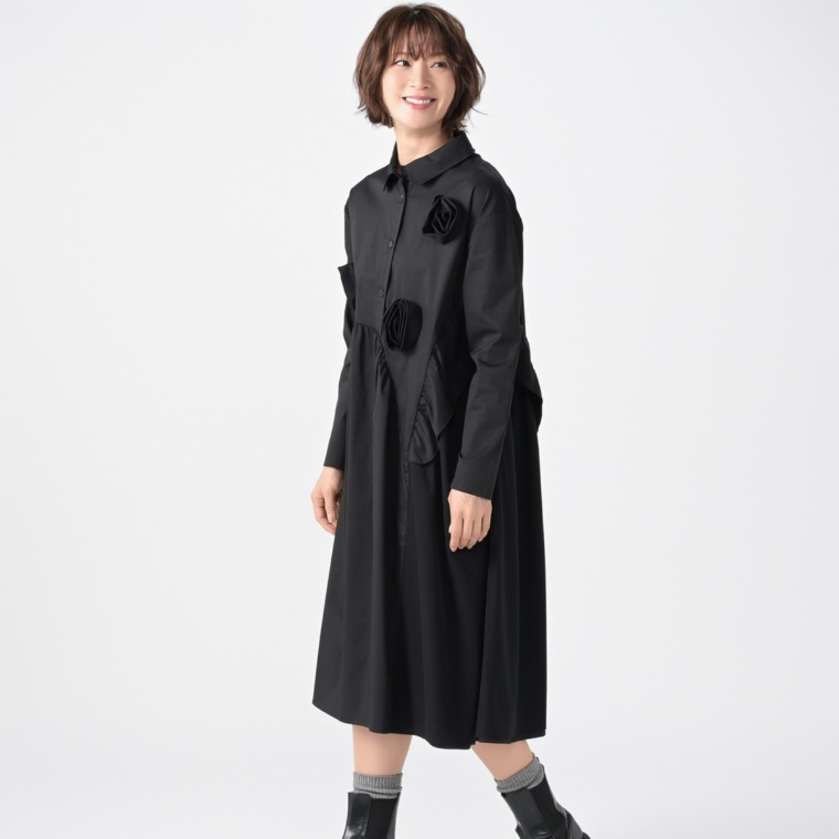 KawaiOkada フラワー加工のワンピース