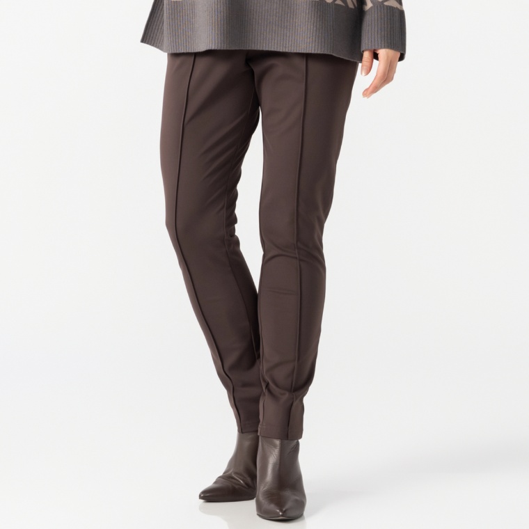 MASAGO 裏起毛ストレッチセンターピンタックパンツ