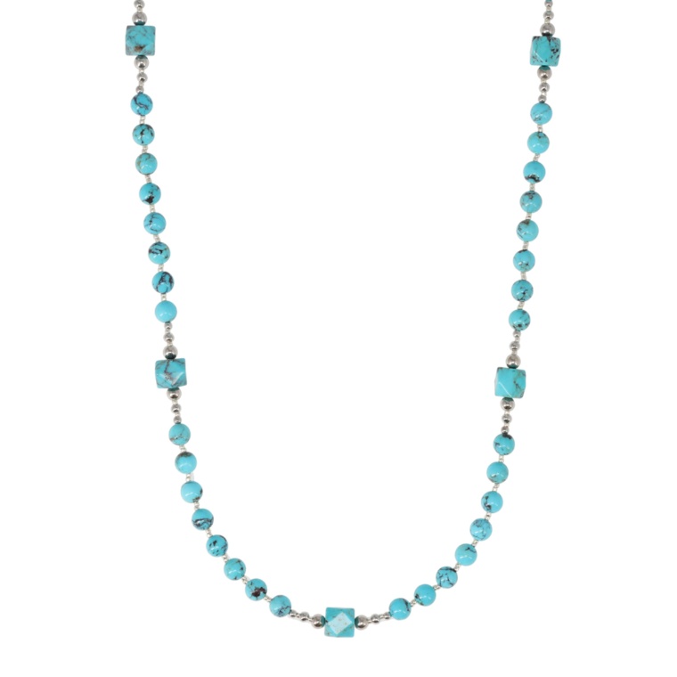 越田雅哉 ターコイズデザインロングネックレス