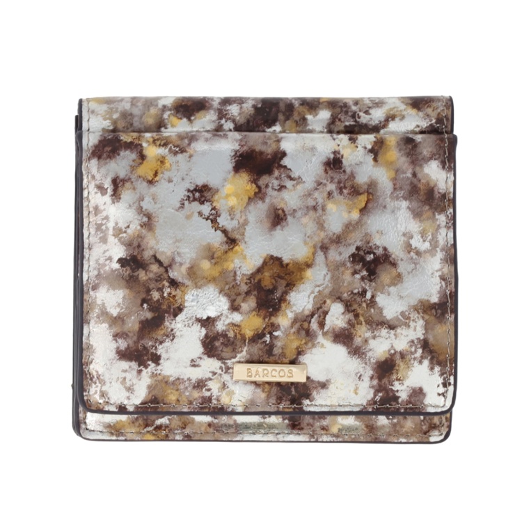 BARCOS ペイントレザー折財布