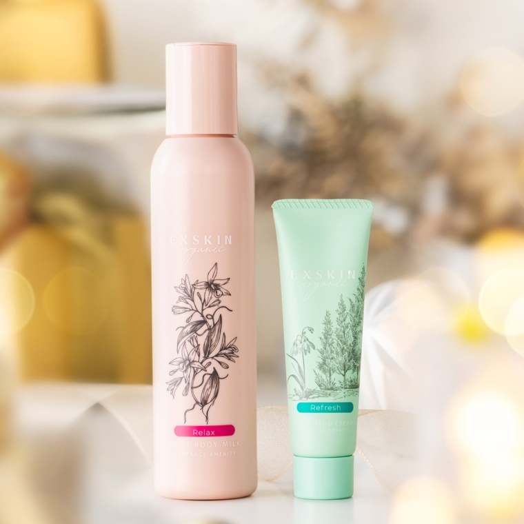 エクスキンオーガニック ボディミルク&ハンドクリーム