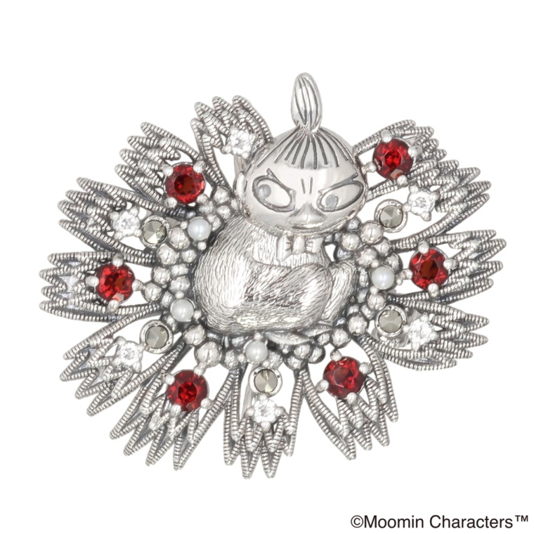 ムーミン シルバー925 花の上のリトルミイブローチ