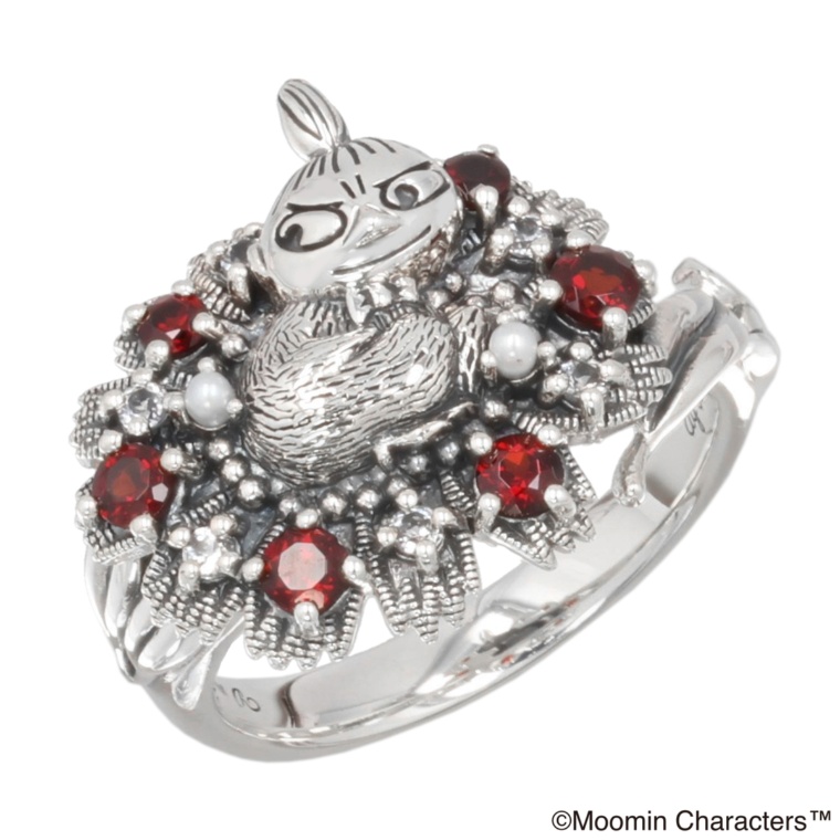 ムーミン シルバー925 花の上のリトルミイリング
