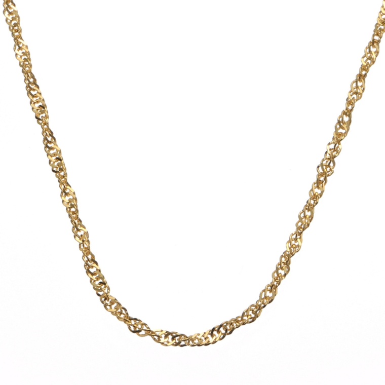 純金スクリューチェーンネックレス造幣局品位証明刻印入り