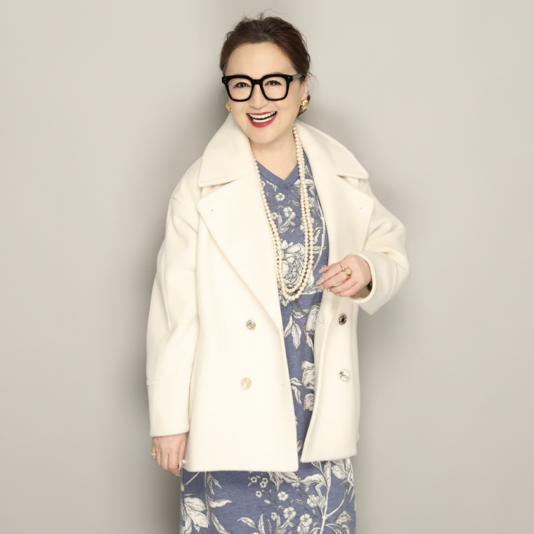 Anne Coquine ウールミックスPコート