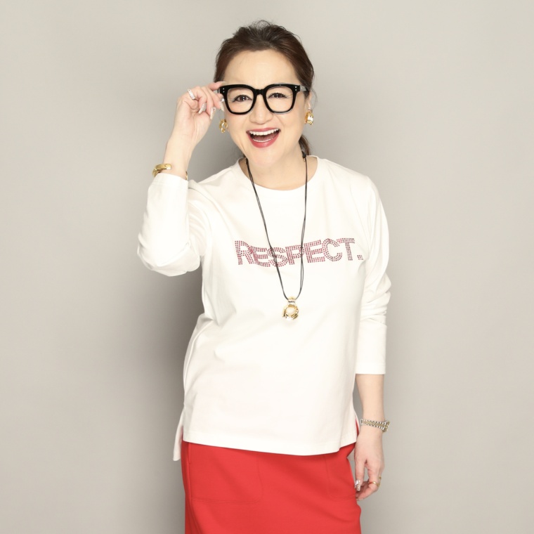 Anne Coquine クリスタルホットフィットロングスリーブTシャツ