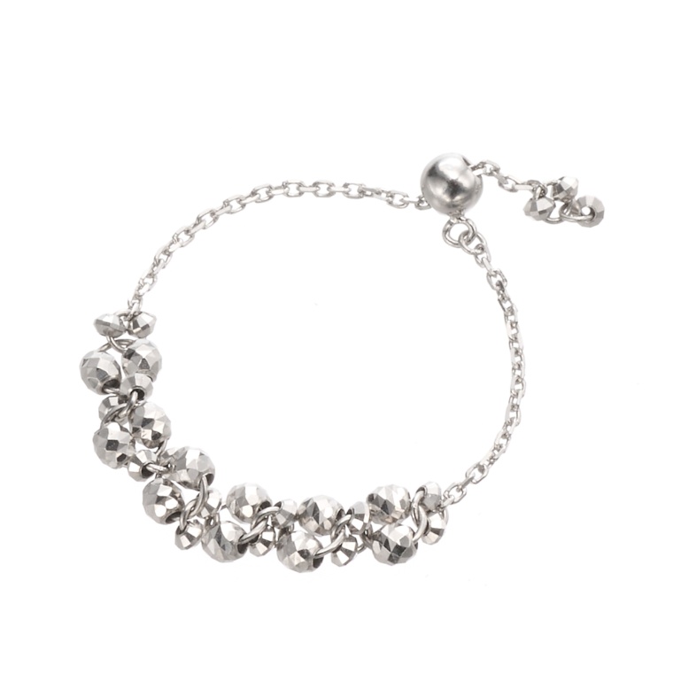 純プラチナ スパークルデザイン チェーンリング