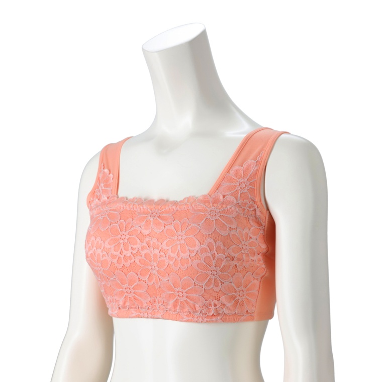 ThreeHeart グレースガーデン綿混ノンワイヤーブラジャー