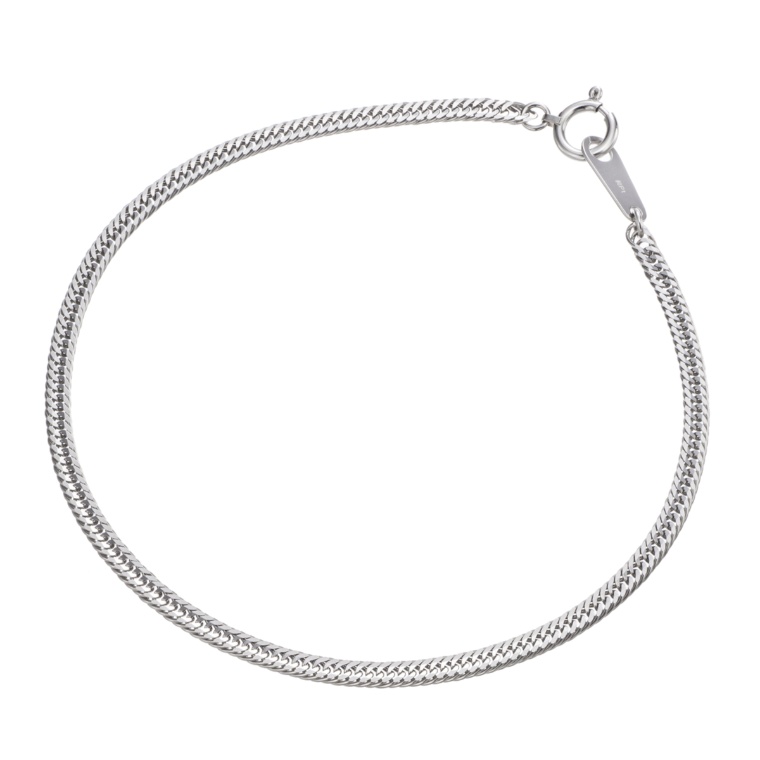 純PT トリプル喜平Vカットチェーン ブレスレット 2.2mm幅