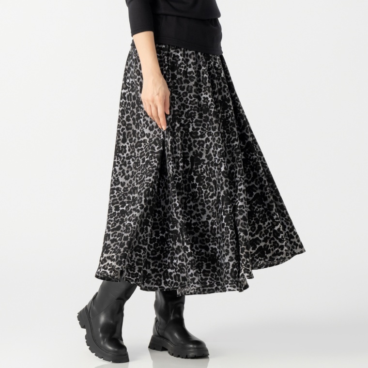 GRC レオパード柄ギャザースカート