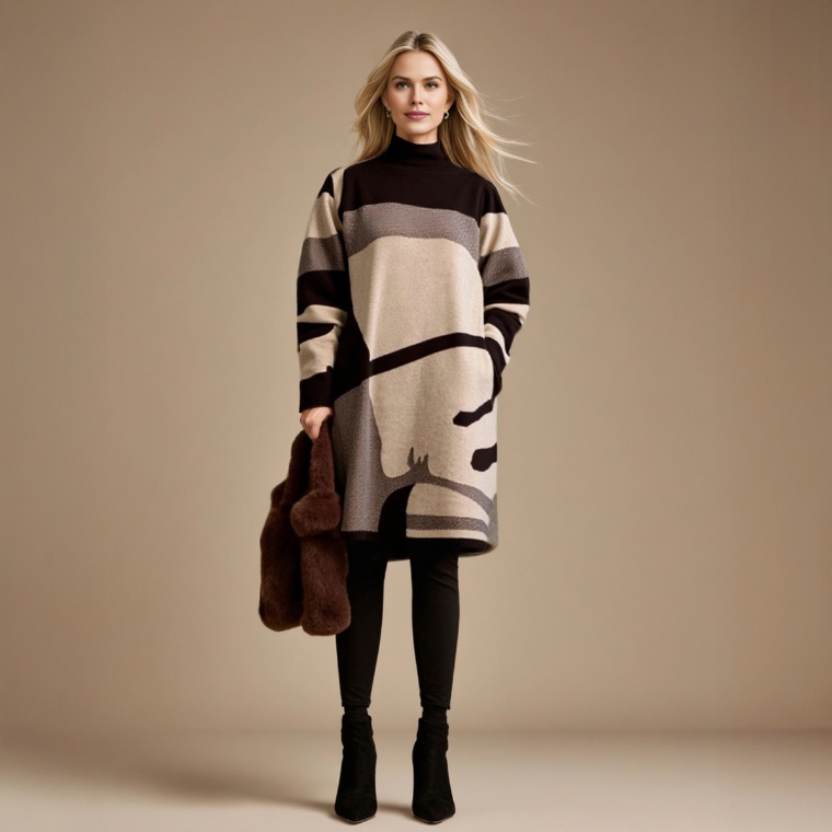 Grace Edit ジャカードニットチュニック