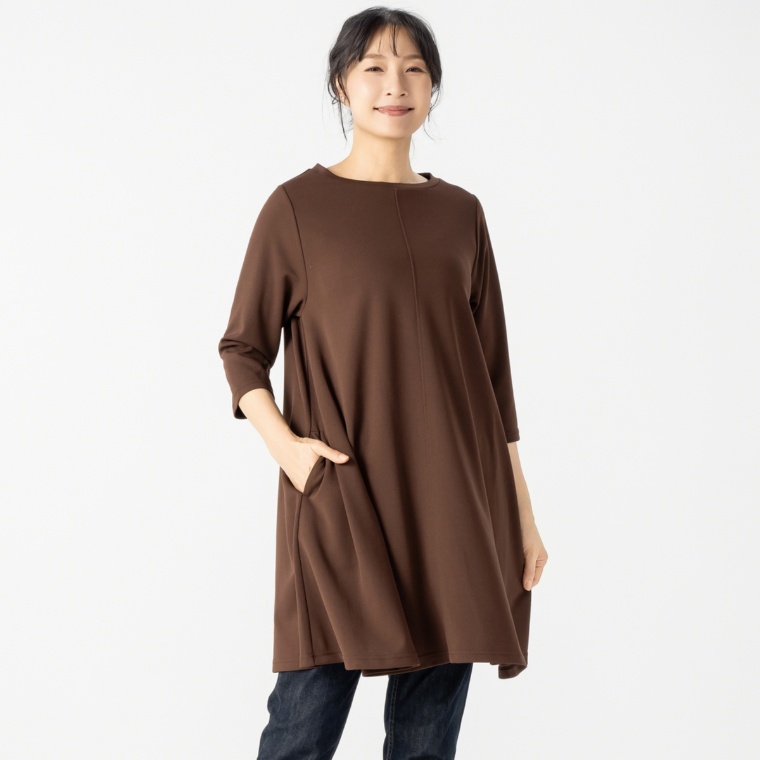 KawaiOkada スクランブルジャージラウンドネックワンピース