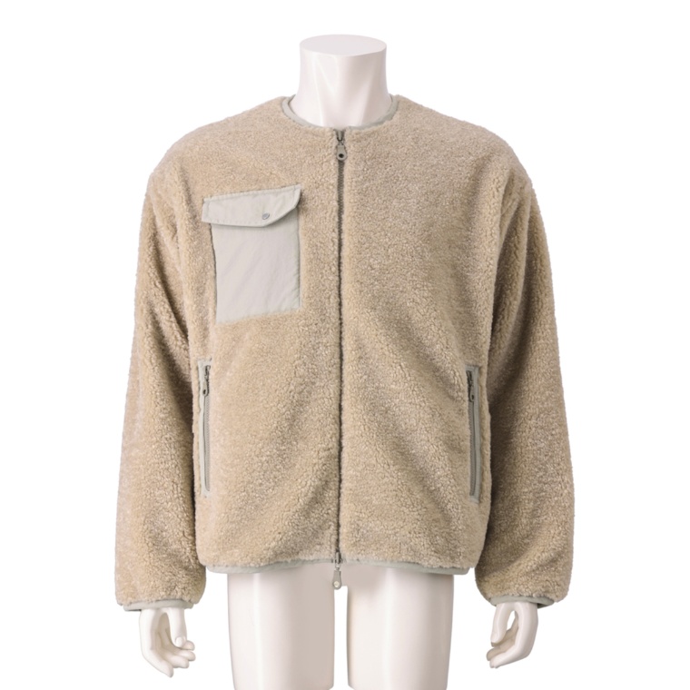 Lucca Uomo alla moda Bigシルエットボアジャケット