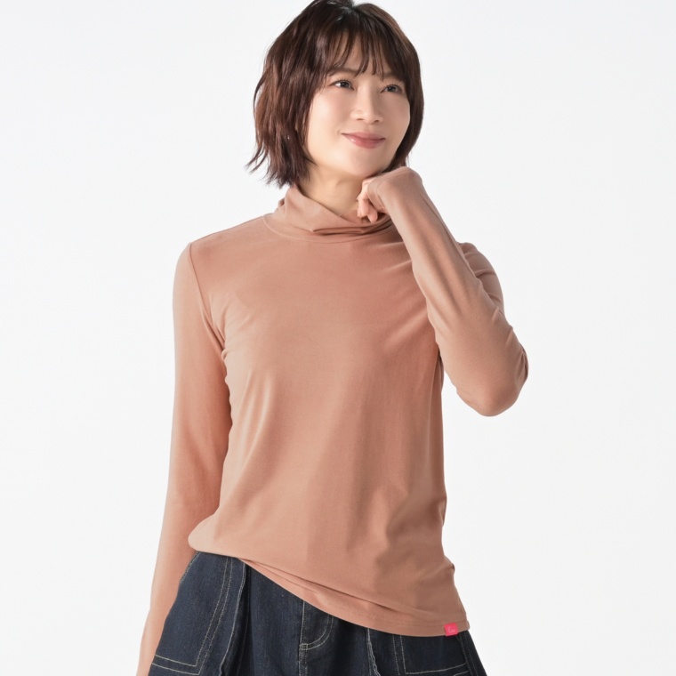 KiKKi 起毛ストレッチハイネックインナー