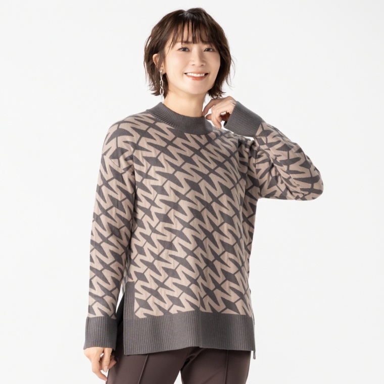 MASAGO フクレダブルジャガードプルオーバー