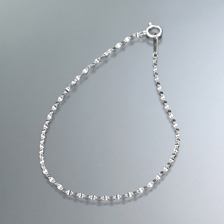 マエストロ 純プラチナ リーフペタルチェーン ブレスレット