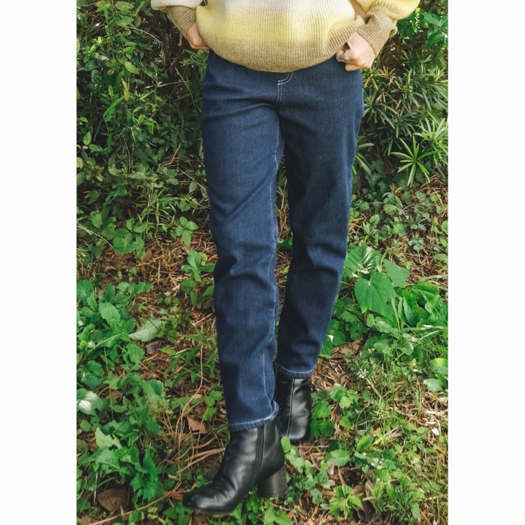 Carney あったか腹巻き裏ボアデニムパンツ